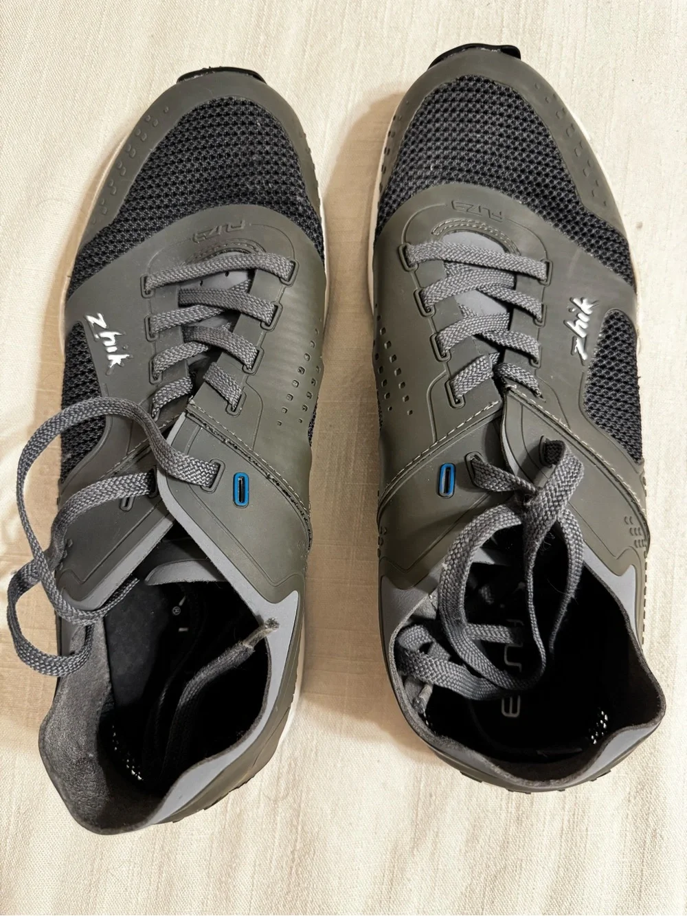 Men's Gray Boat Shoes - Lightweight Mesh Deck Sneakers